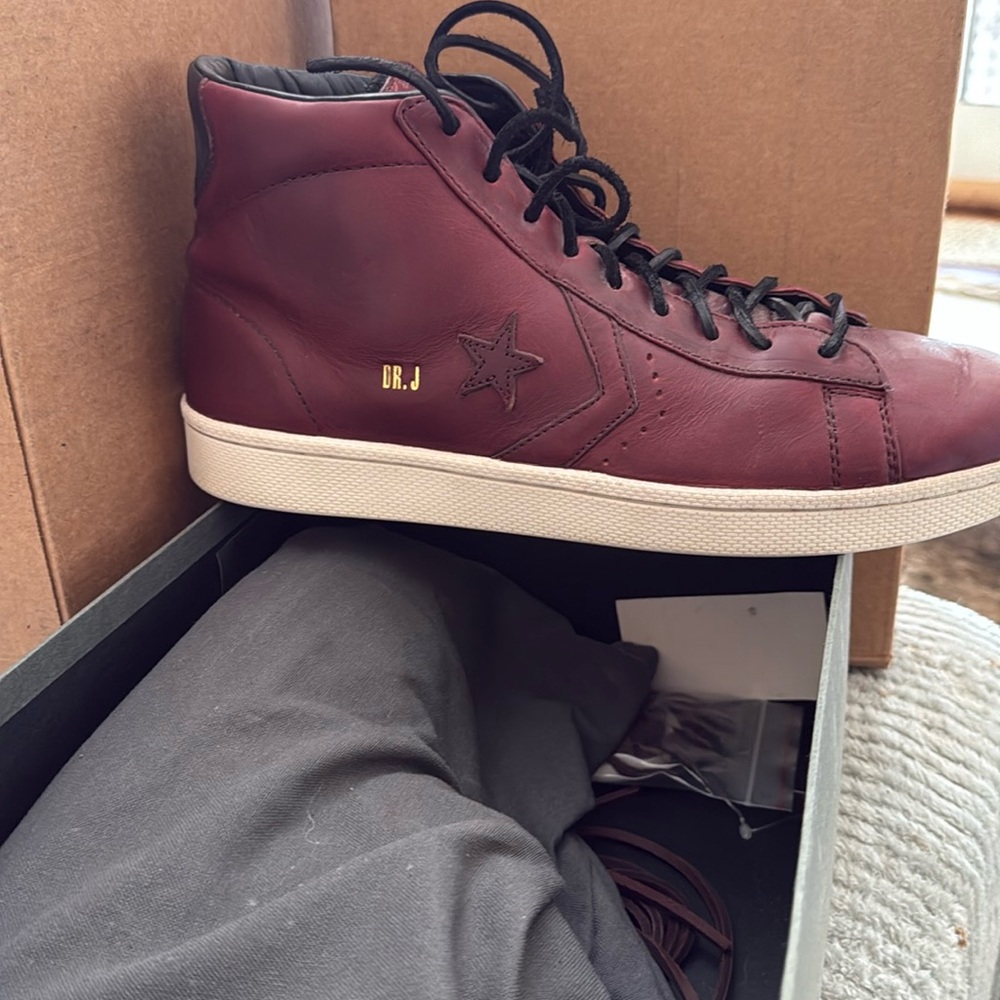 Converse first string standards Dr J pro leather size 13 color ganache